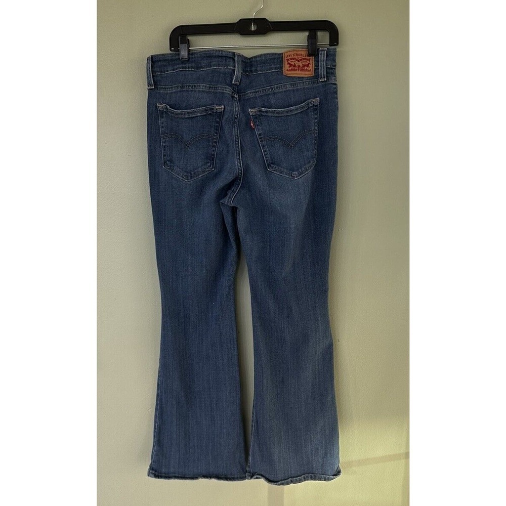 LEVIS 726 Jeans Sz 32/28 Flare High Rise Med Wash Denim Stretch High Waist​​​​ - Picture 5 of 12